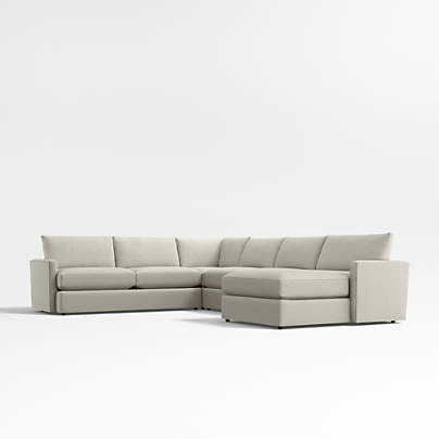 Lounge Classic 4-Piece L-Shaped Sectional Sofa with Chaise