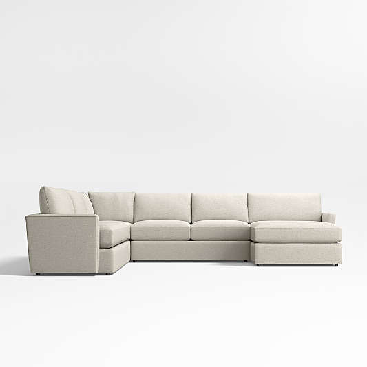 Lounge Classic 4-Piece L-Shaped Sectional Sofa with Chaise