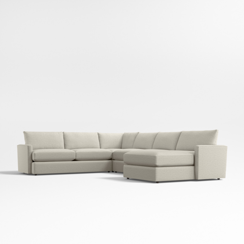 Lounge Classic 4-Piece L-Shaped Sectional Sofa with Storage Chaise Lounge - image 0 of 17