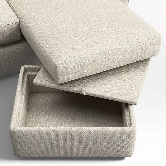 Lounge Classic 93" Reversible Storage Chaise Lounge Sectional Sofa