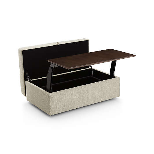 Lounge Classic Storage Ottoman with Tray