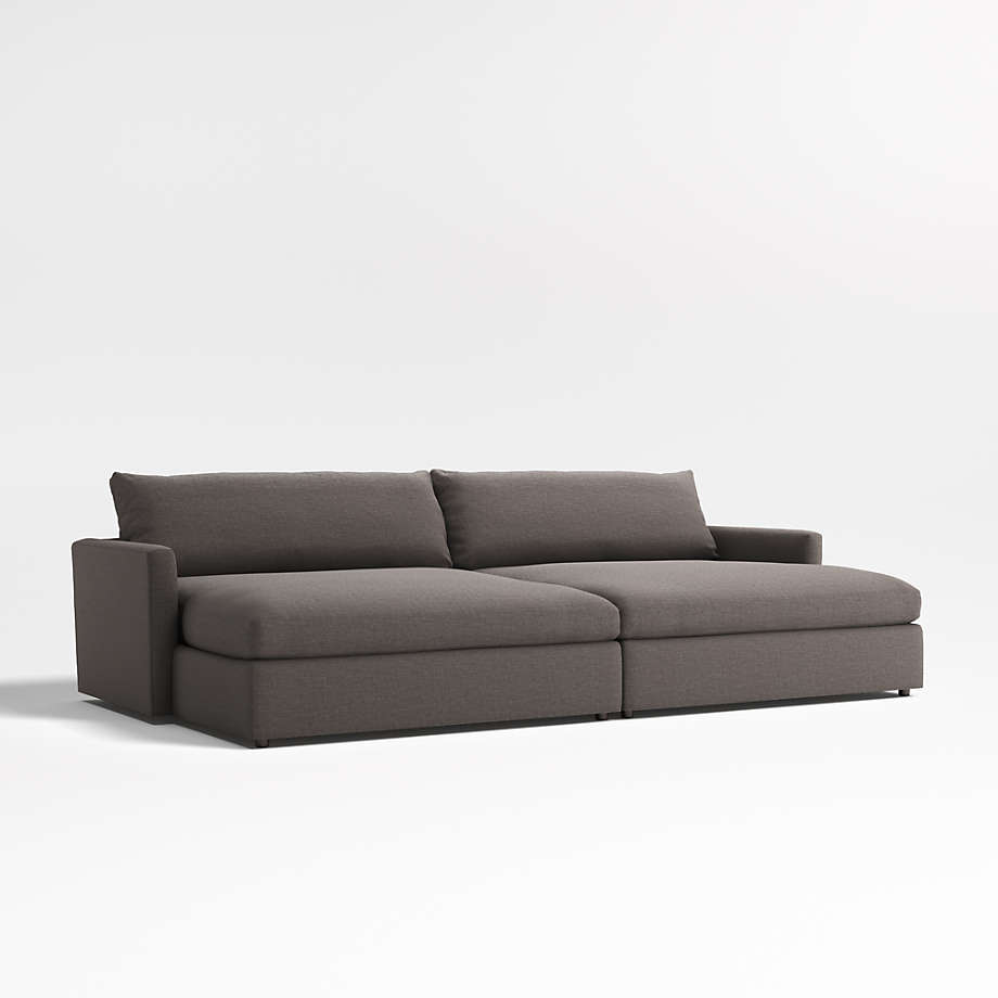 Crate and barrel lounge ii double chaise new arrivals