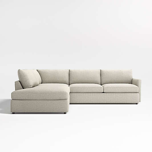 Lounge Deep 2-Piece L-Shaped Sectional Sofa with Bumper