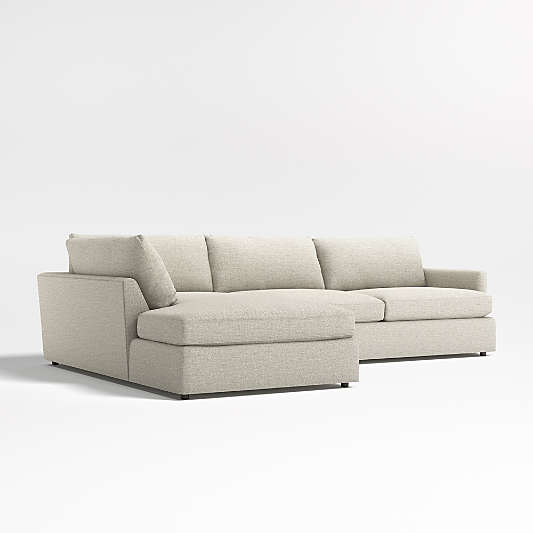 Lounge Deep 2-Piece L-Shaped Sectional Sofa with Corner Bumper