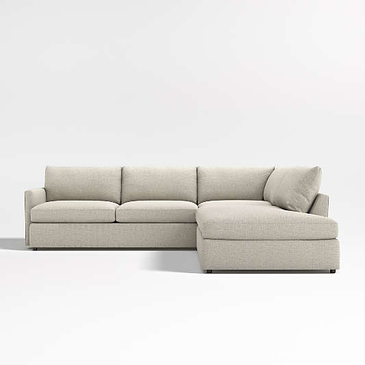 Lounge Deep 2-Piece L-Shaped Sectional Sofa with Bumper