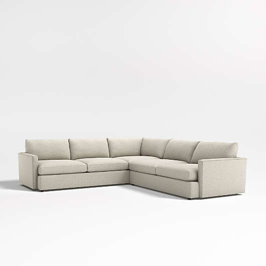 Lounge Deep 2-Piece L-Shaped Sectional with Left-Arm Corner Sofa