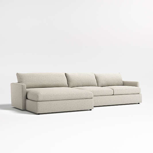 Lounge Deep 2-Piece Sectional Sofa with Extra Wide Chaise Lounge