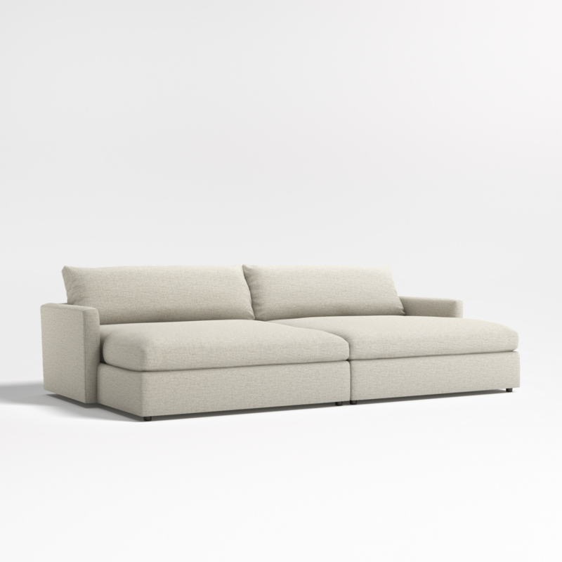 Lounge Deep 2-Piece Sectional Sofa with Double Extra Wide Chaise Lounge - image 0 of 12