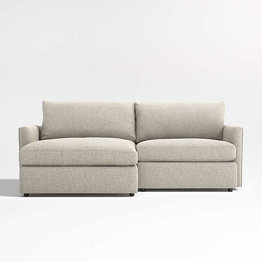 Lounge 2-Piece Small-Space Sectional with Storage Chaise (Right-Arm Chair, Left-Arm Storage Chaise)