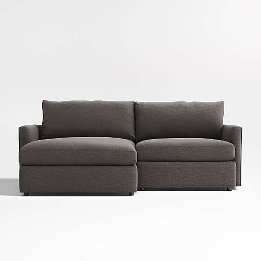 Lounge Deep 2-Piece Small-Space Sectional with Storage Chaise