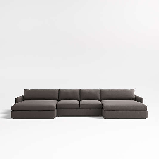 Lounge Deep 3-Piece Double Chaise Sectional Sofa