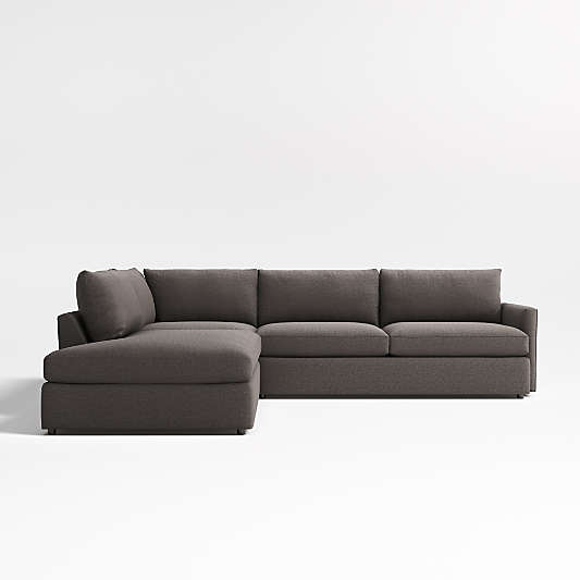 Lounge Deep 3-Piece Left-Arm Bumper Sectional Sofa