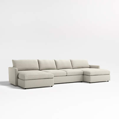 Lounge Deep 3-Piece Double Chaise Sectional