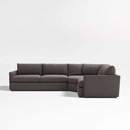 Lounge Deep 3-Piece Wedge Sectional Sofa