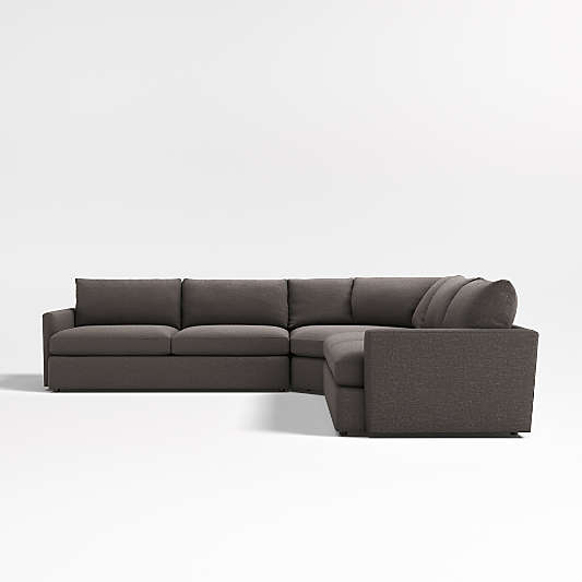 Lounge Deep Wedge 3-Piece Sectional Sofa