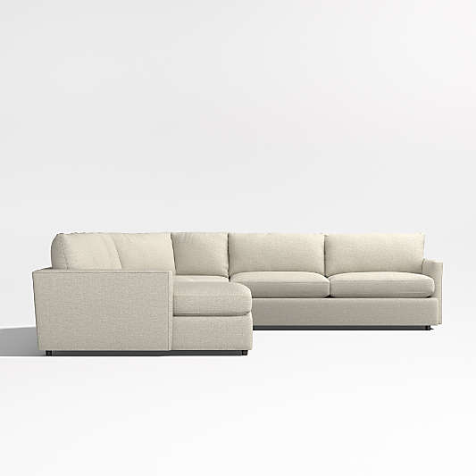 Lounge Deep 4-Piece Wedge Sectional with Chaise Lounge