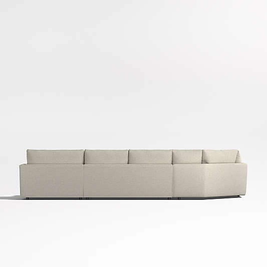 Lounge Deep 4-Piece Wedge Sectional with Chaise Lounge