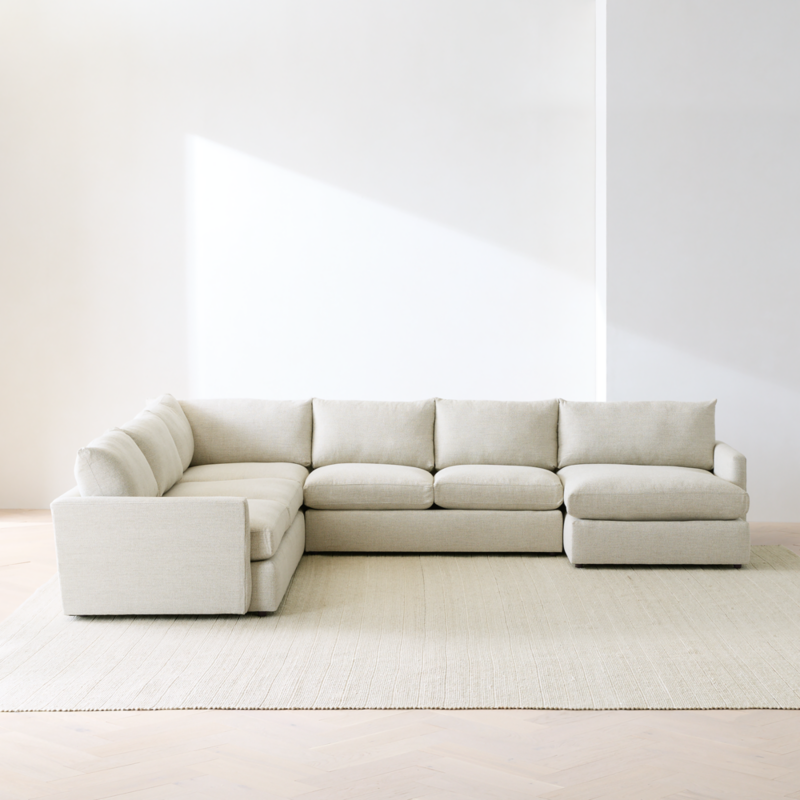 Lounge Deep 4-Piece L-Shaped Sectional Sofa with Chaise Lounge - image 5 of 18