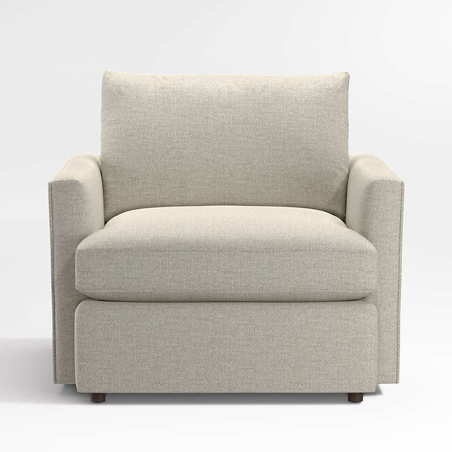 Crate and barrel lounge chair and a discount half