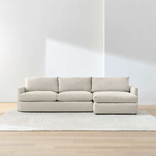 Lounge Deep 2-Piece Sectional Sofa with Chaise Lounge