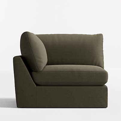 Lounge Deep Corner Chair Slipcovered Sectional Piece