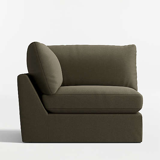 Lounge Deep Corner Chair Slipcovered Sectional Piece