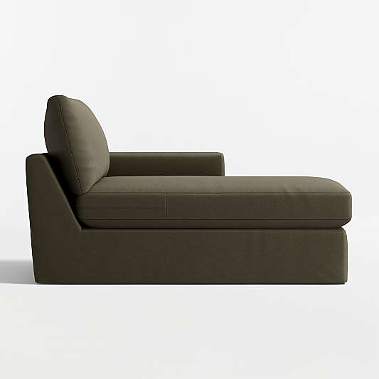 Lounge Deep Right-Arm Chaise Lounge Slipcovered Sectional Piece