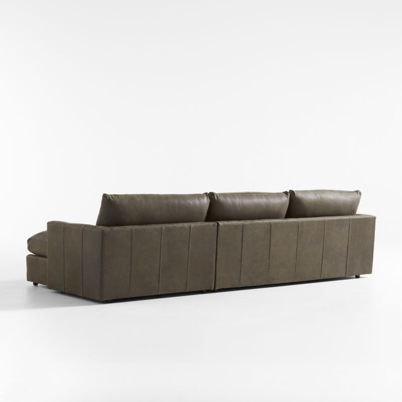 Lounge Deep Leather 2-Piece Right Arm Chaise Sectional Sofa - image 4 of 6