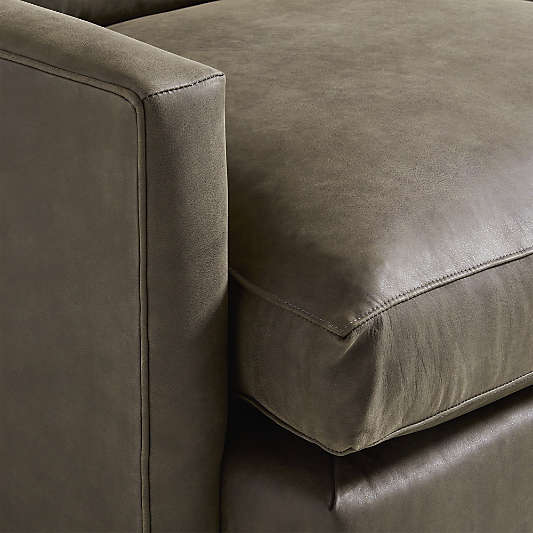 Lounge Deep Leather Sofa 83"