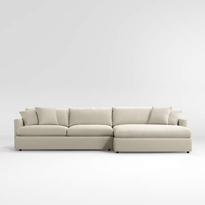 Lounge Deep 2 Piece Right Arm Double, Crate And Barrel Sectional Sofa With Chaise
