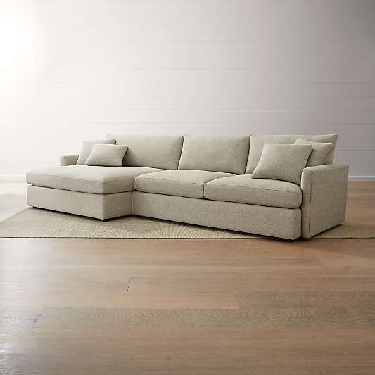 Lounge 2-Piece Left Arm Double Chaise Sectional Sofa