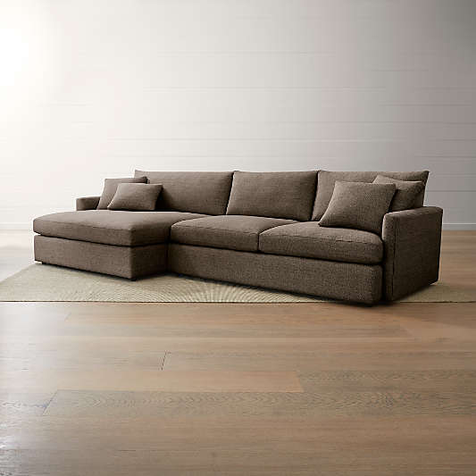 Lounge Deep 2-Piece Left Arm Double Chaise Sectional Sofa