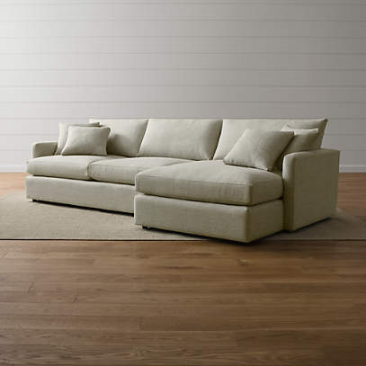 Lounge Deep 2 Piece Sectional Sofa, Crate And Barrel Sectional Sofa Bed