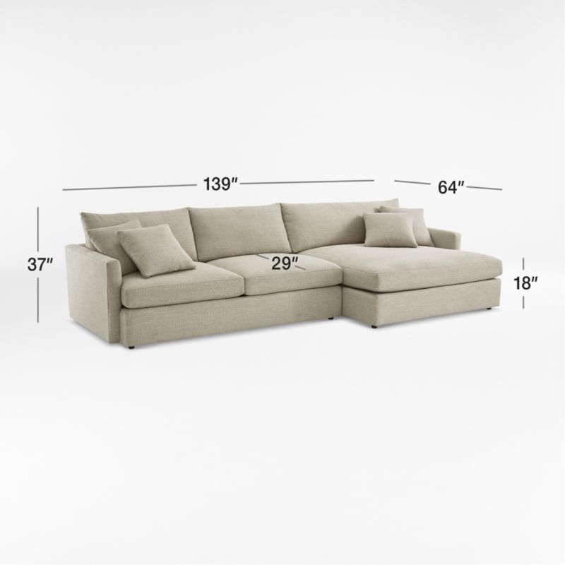 View Lounge Deep 2-Piece Right-Arm Extra Wide Chaise Sectional Sofa - image 3 of 10