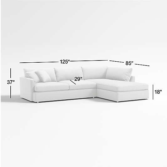 Lounge Deep 2-Piece Right-Arm Bumper Sectional Sofa