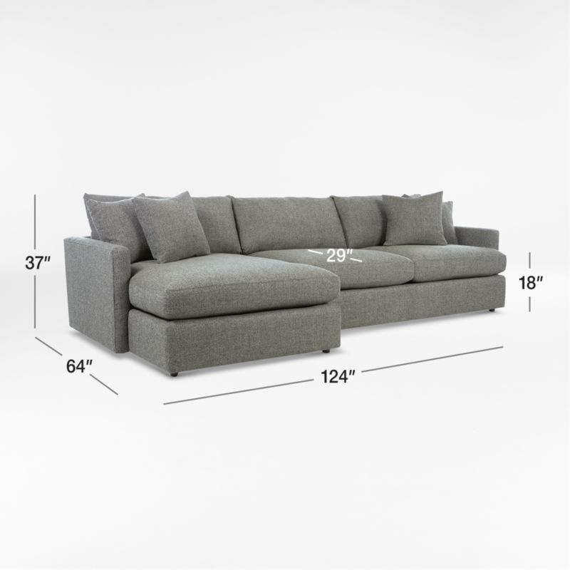 Lounge Deep 2-Piece Sectional Sofa + Reviews | Crate & Barrel