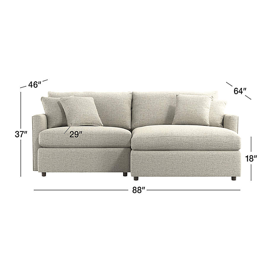 Lounge Deep 2 Piece Sectional Sofa Reviews Crate Barrel