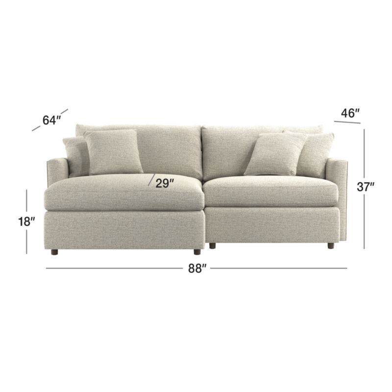 View Lounge Deep 2-Piece Small Space Sectional Sofa - image 3 of 11