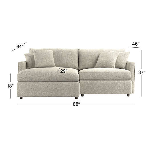 Lounge Deep 2-Piece Small Space Sectional Sofa