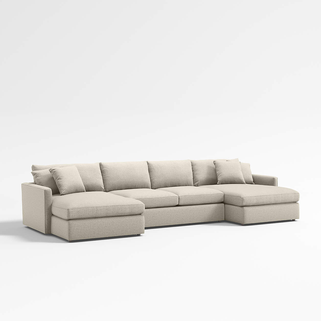 Lounge Deep 3Piece UShaped Sectional Sofa with Storage Chaises