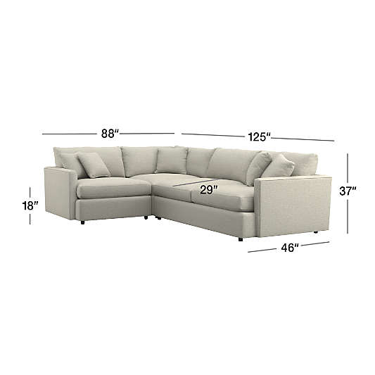 Lounge Deep 3-Piece Sectional Sofa