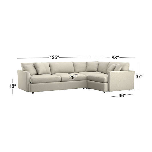 Lounge Deep 3-Piece Sectional Sofa