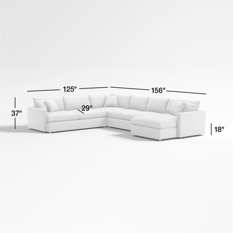 View Lounge Deep 4-Piece U-Shaped Sectional Sofa with Right-Arm Storage Chaise - image 3 of 10