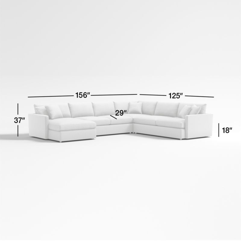 View Lounge Deep 4-Piece U-Shaped Sectional Sofa with Left-Arm Storage Chaise - image 3 of 10