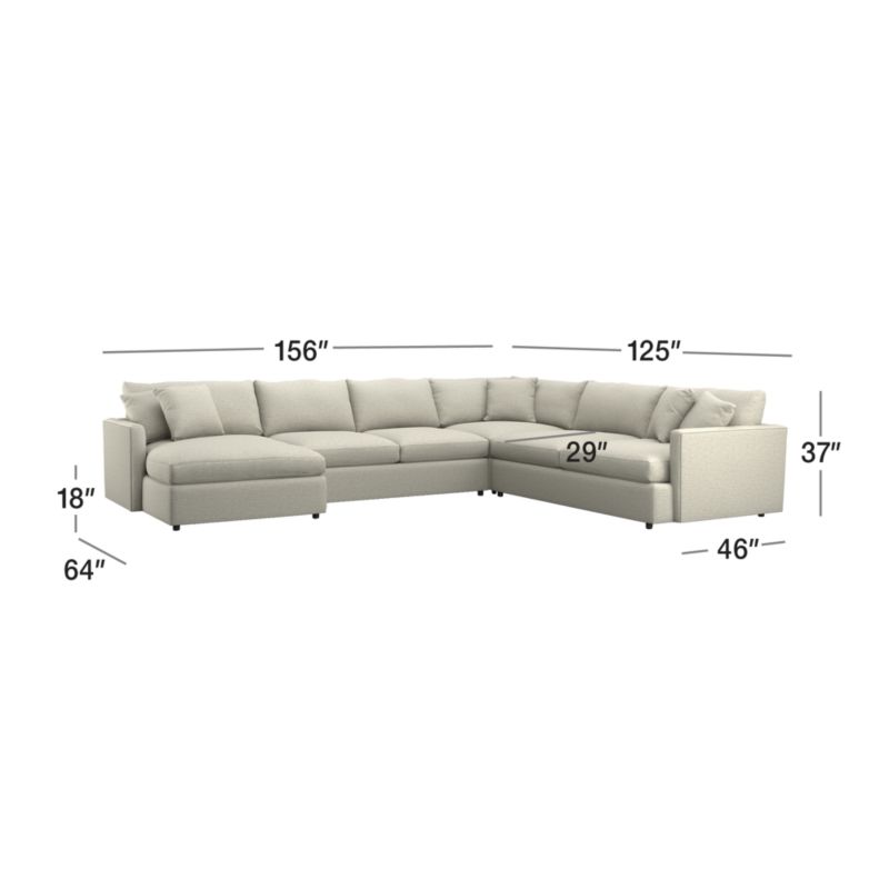 View Lounge Deep 4-Piece Corner Sectional with Chaise Lounge - image 2 of 9