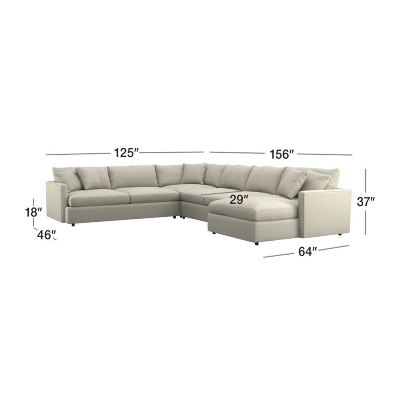 View Lounge Deep 4-Piece Corner Sectional with Chaise Lounge - image 2 of 8