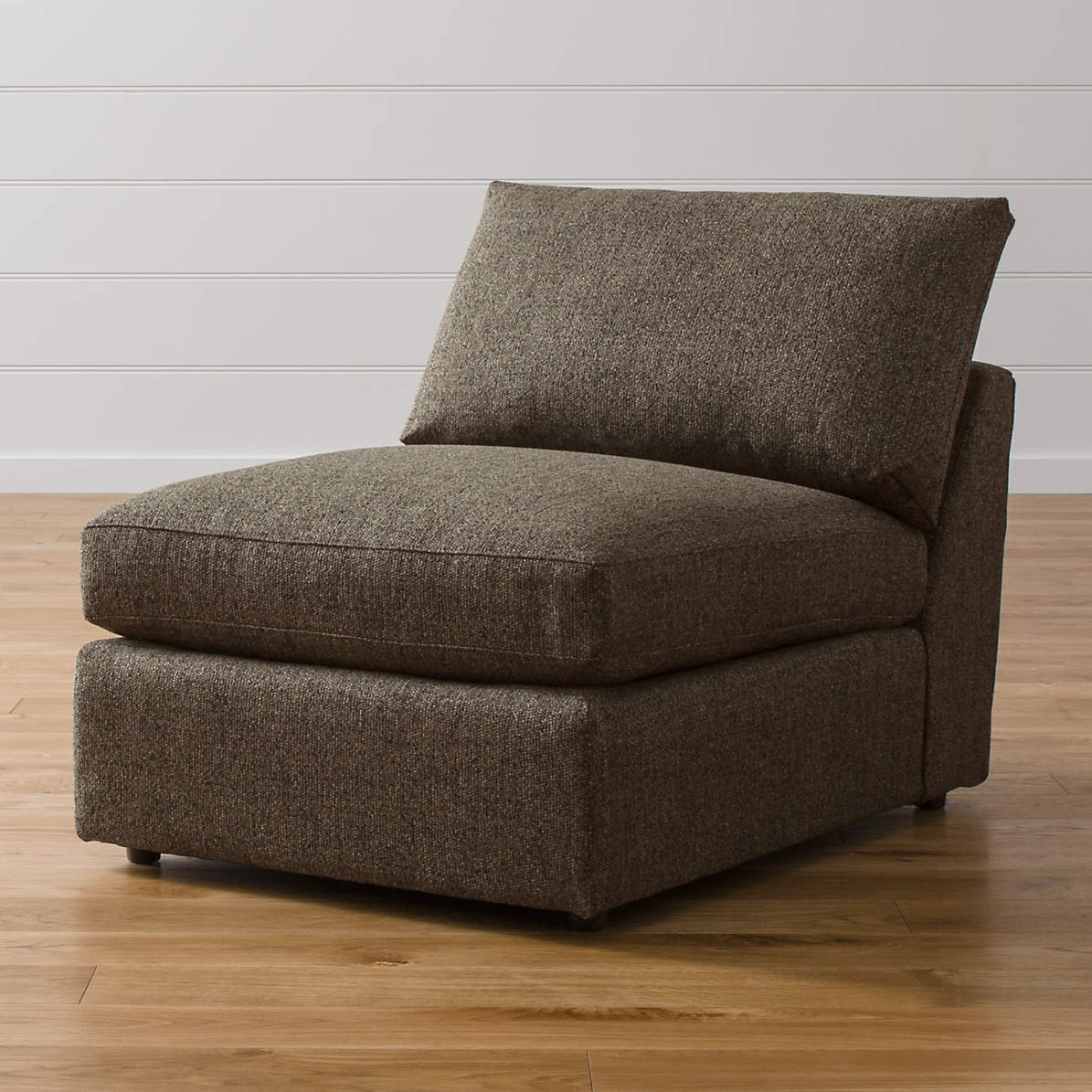 crate and barrel armless chair