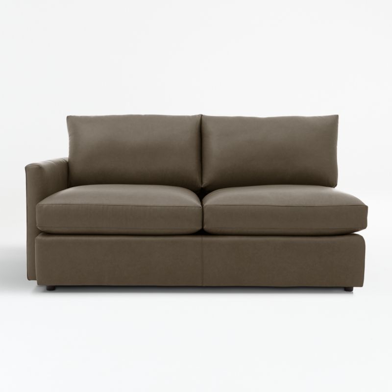 Lounge Deep Leather Left Arm Apartment Sofa - image 0 of 3