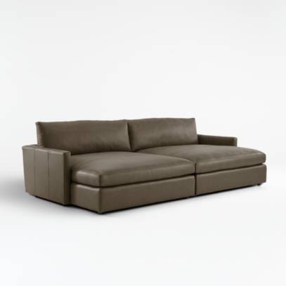 Leather look modular discount lounge