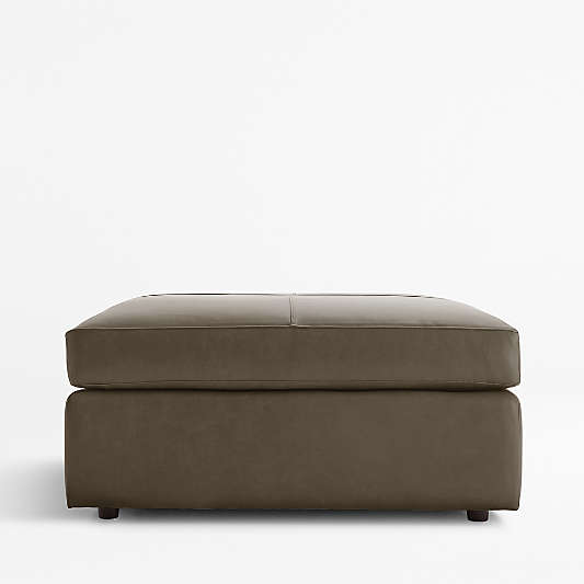 Lounge Leather 39" Square Cocktail Ottoman